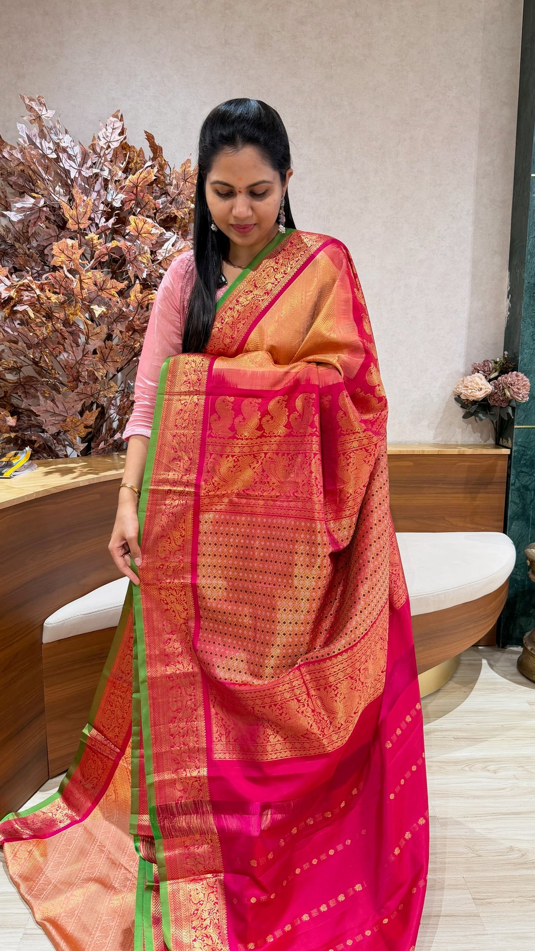 Brocade gadwal pattu