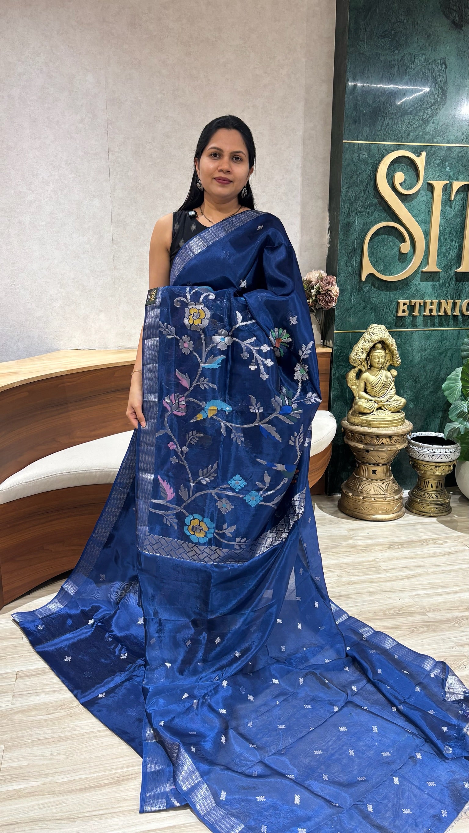 Paper silk skirt border