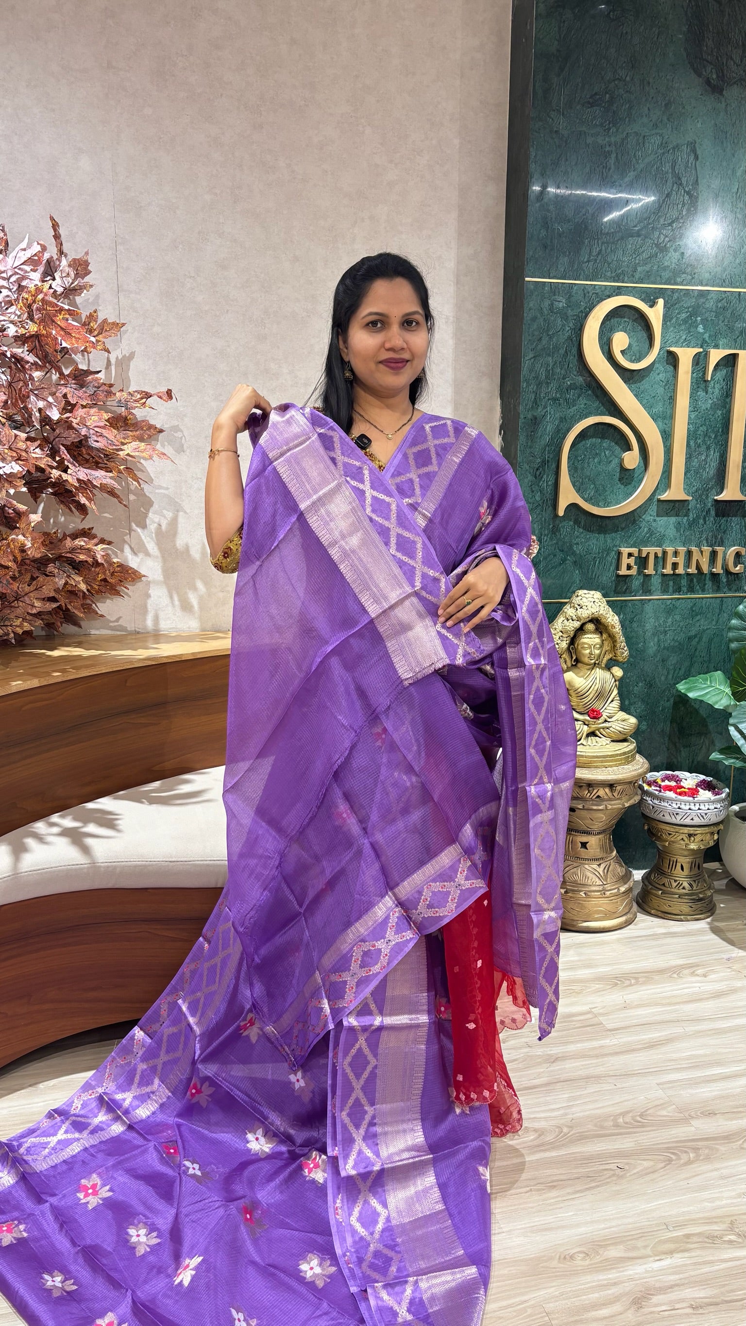 Kota silk weaving lavender