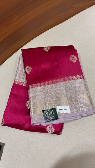 Fancy mango pattu pink
