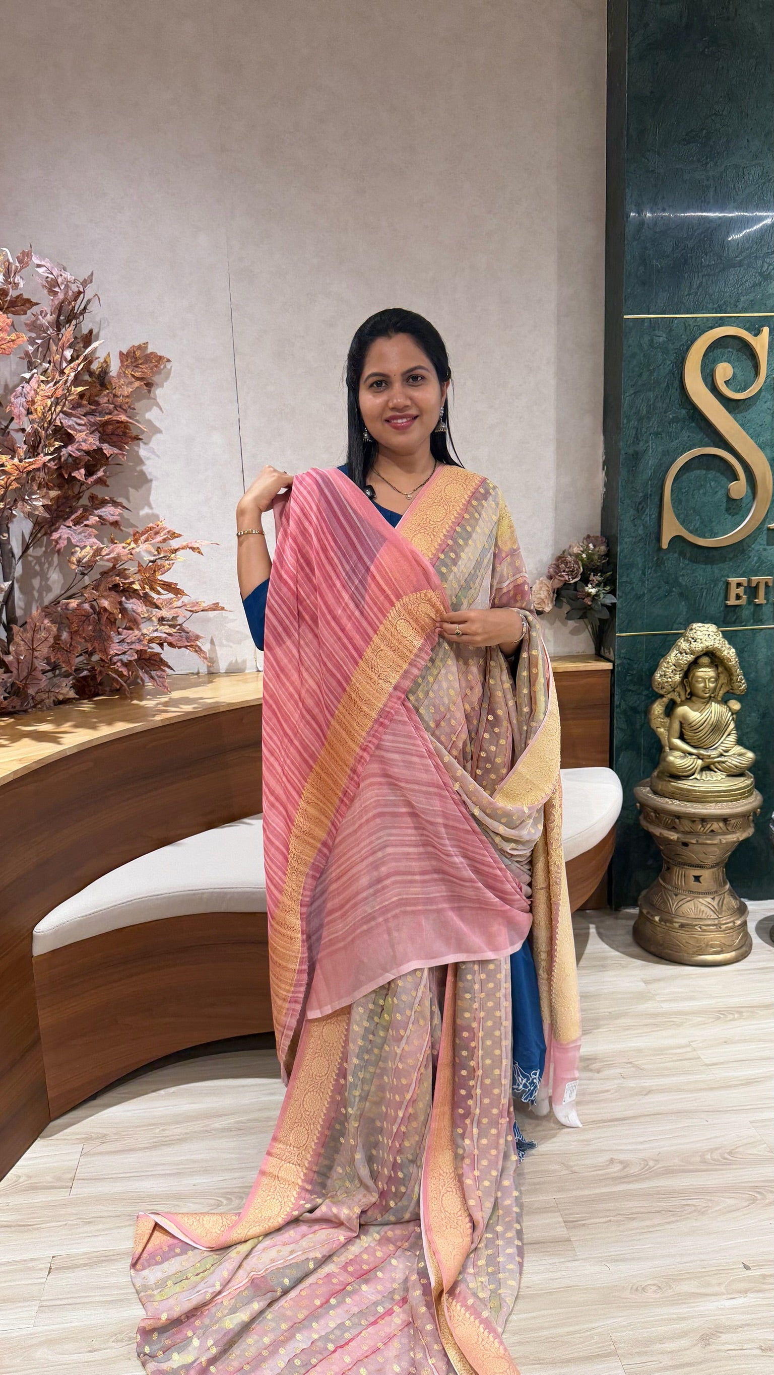 Handloom banaras georgette