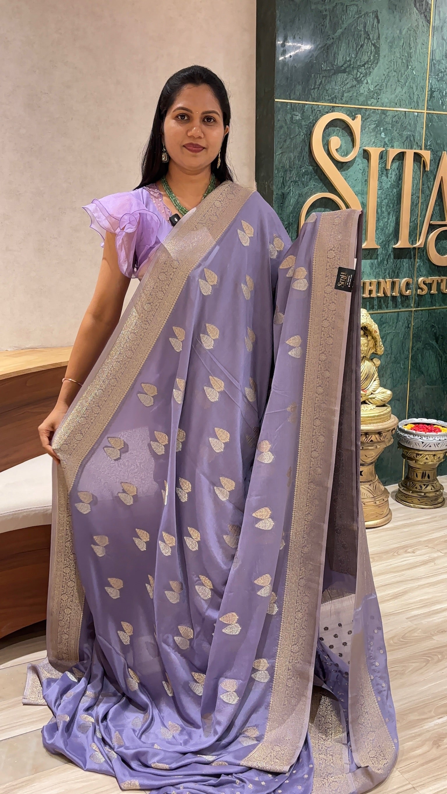 Pure georgette lavender