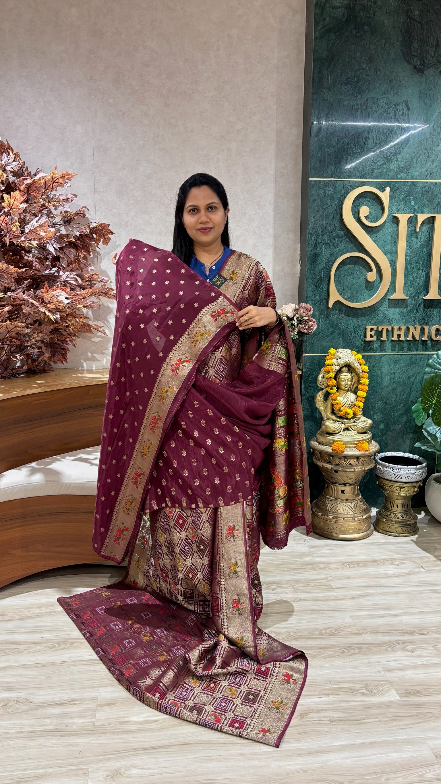 Georgette banaras weaving