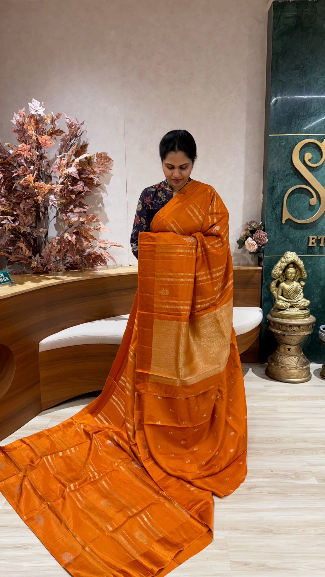 Fancy tussar orange