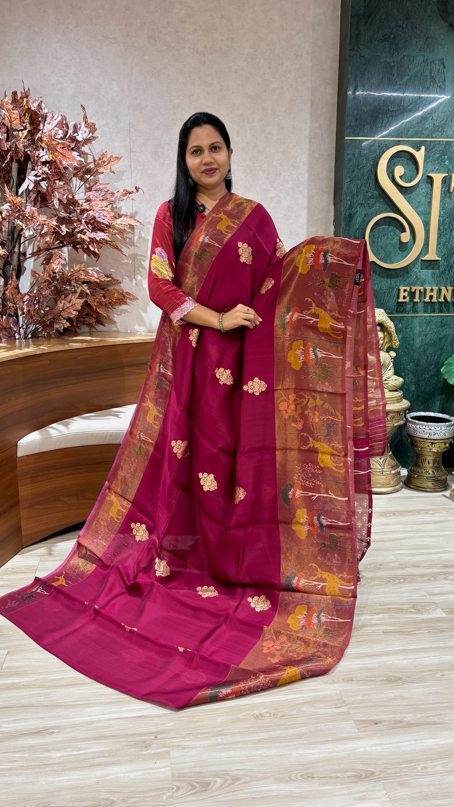Designer kora tissue saree