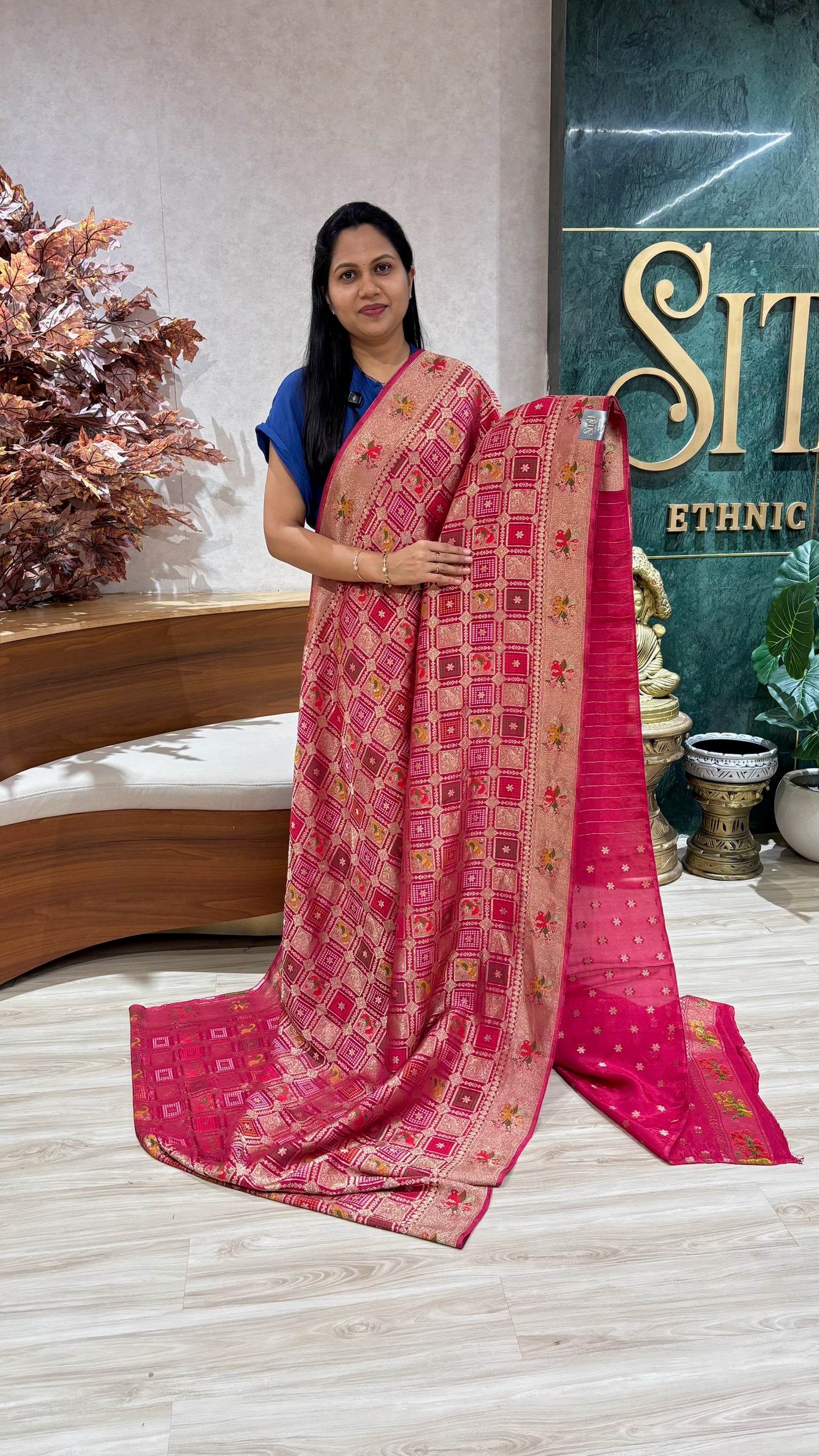 Georgette Banaras weaving
