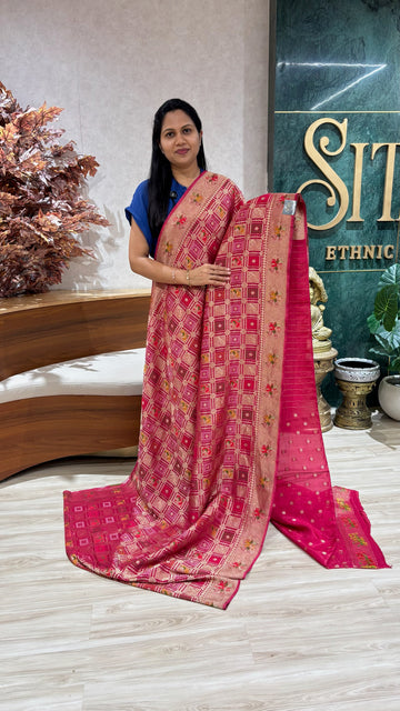Georgette Banaras weaving