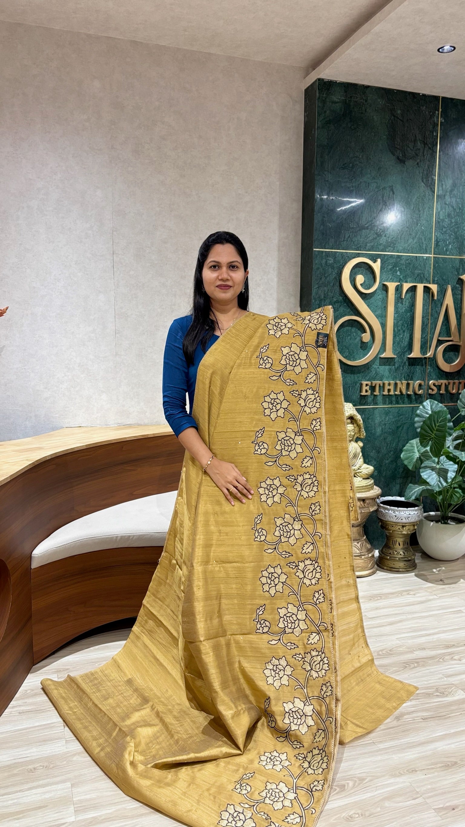 Tussar Tissue Applique