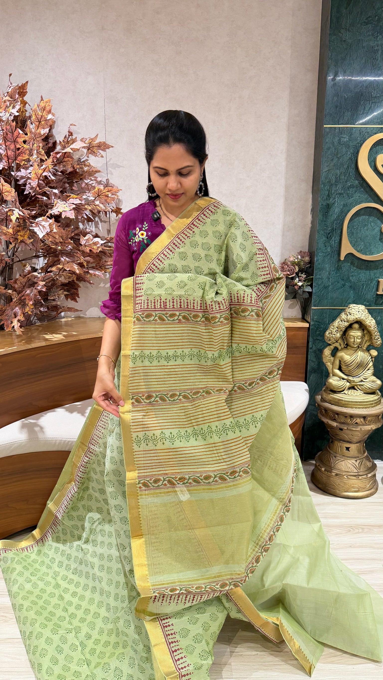 Mangalgiri cotton hand block print
