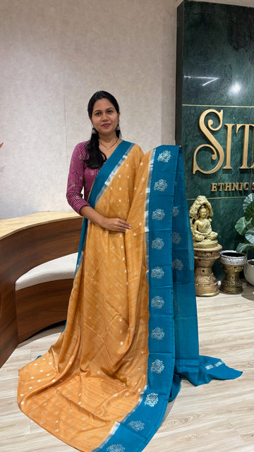 Raw silk banaras cream