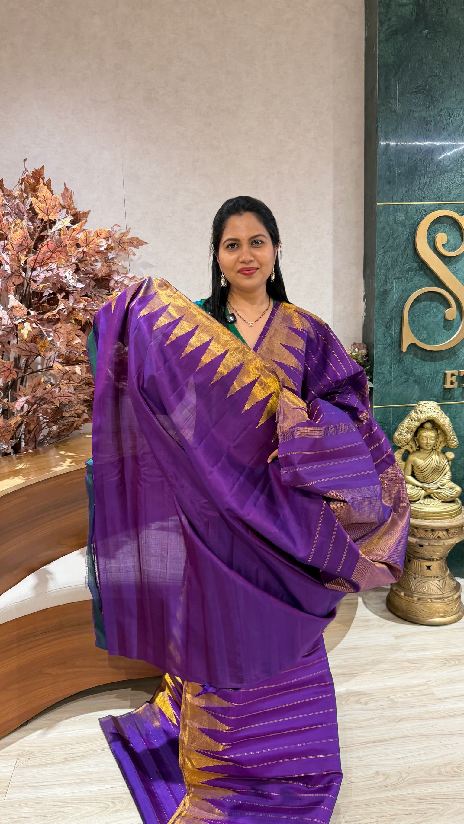 Handloom gadwal tissue border