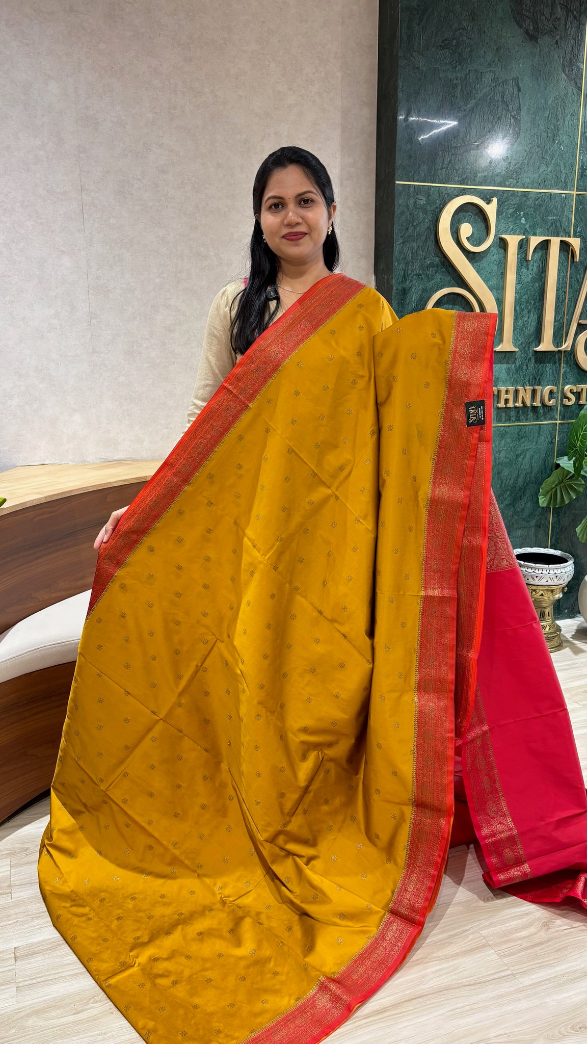 Fancy banaras golden musturd