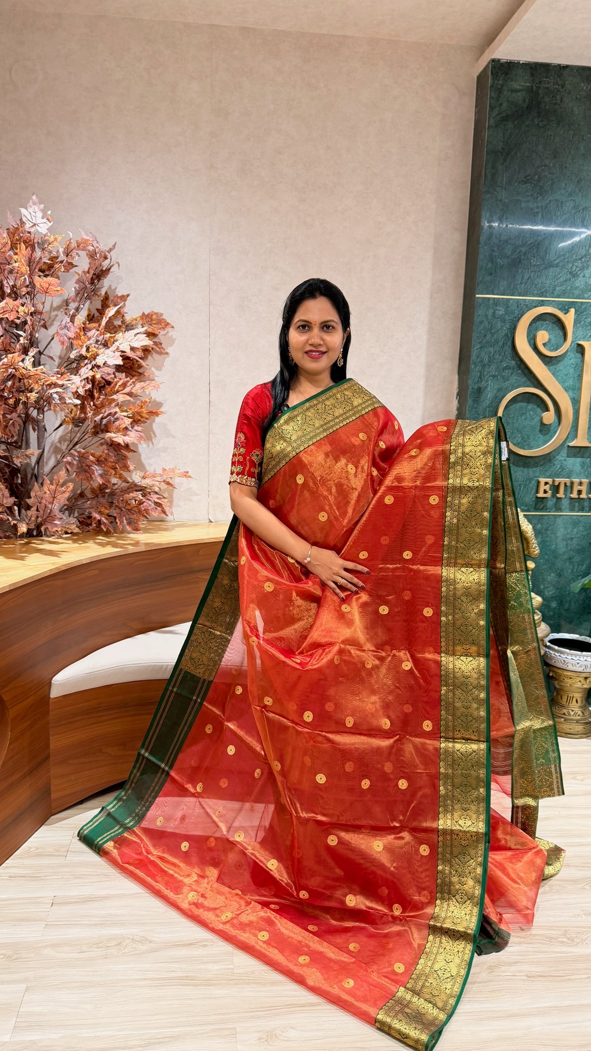 Handloom tissue chanderi