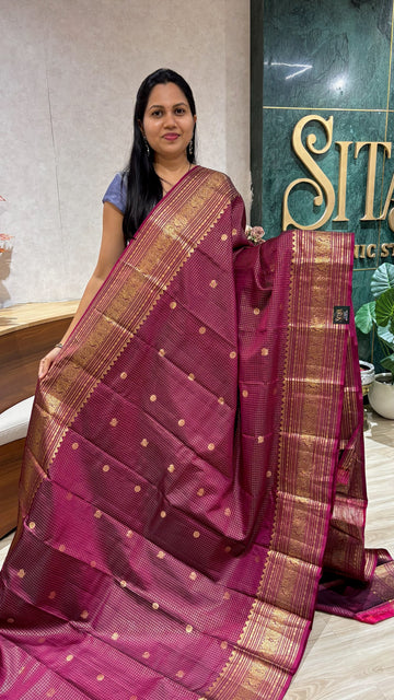 Handloom vintage kanchi magenta