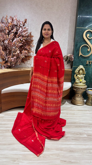 Pure matka silk red