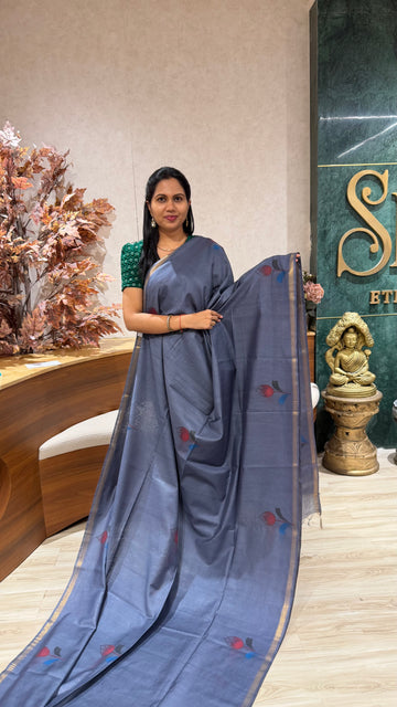 Fancy tussar handpaint
