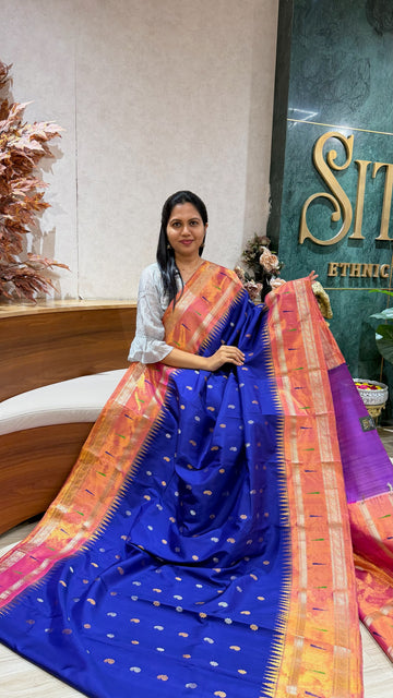 Handloom  Gadwal tissue muniya border