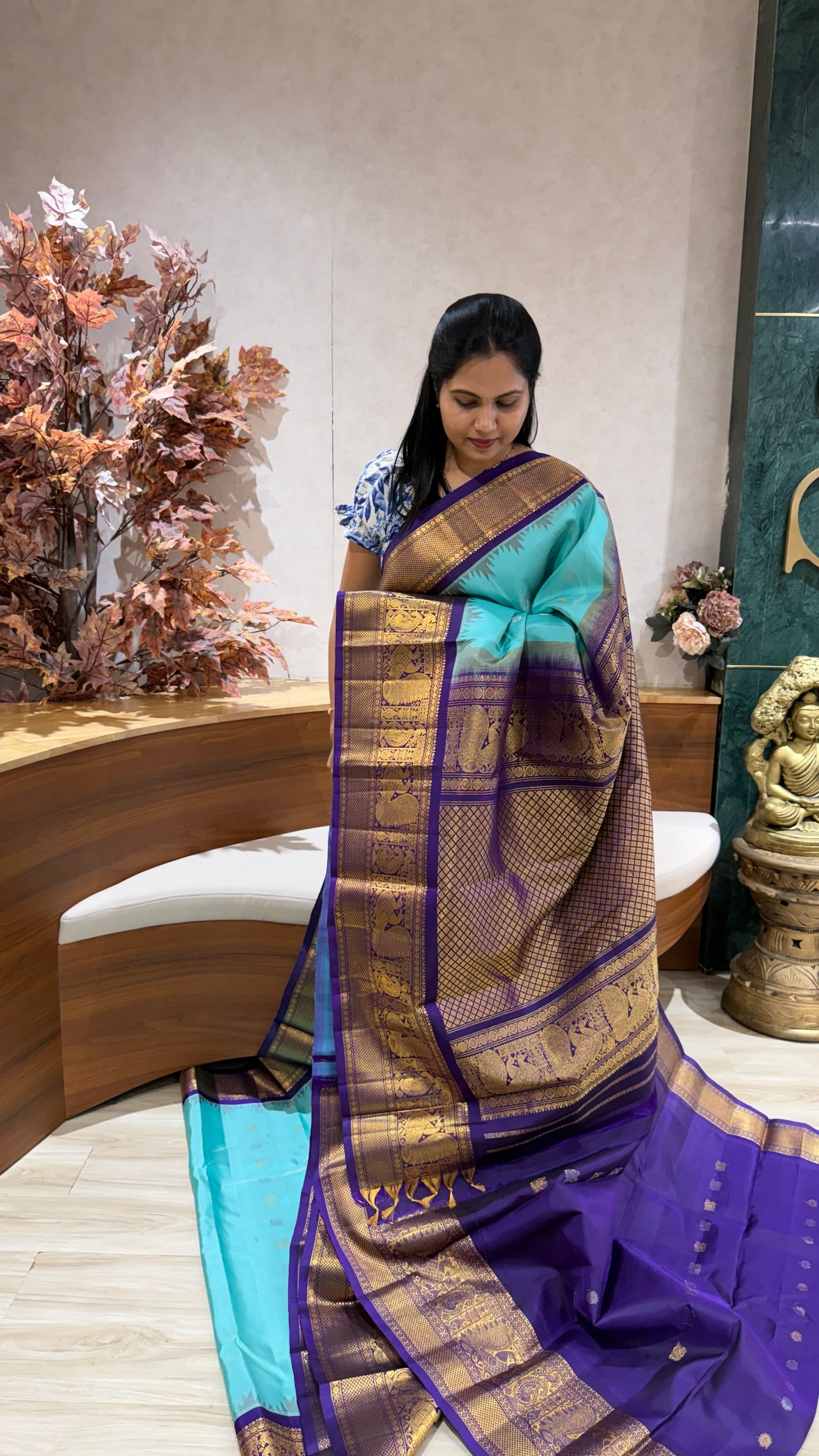 Handloom gadwal pattu