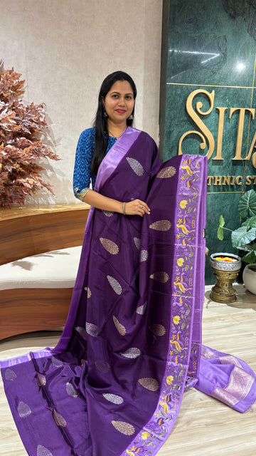 Russian silk mashru work borders