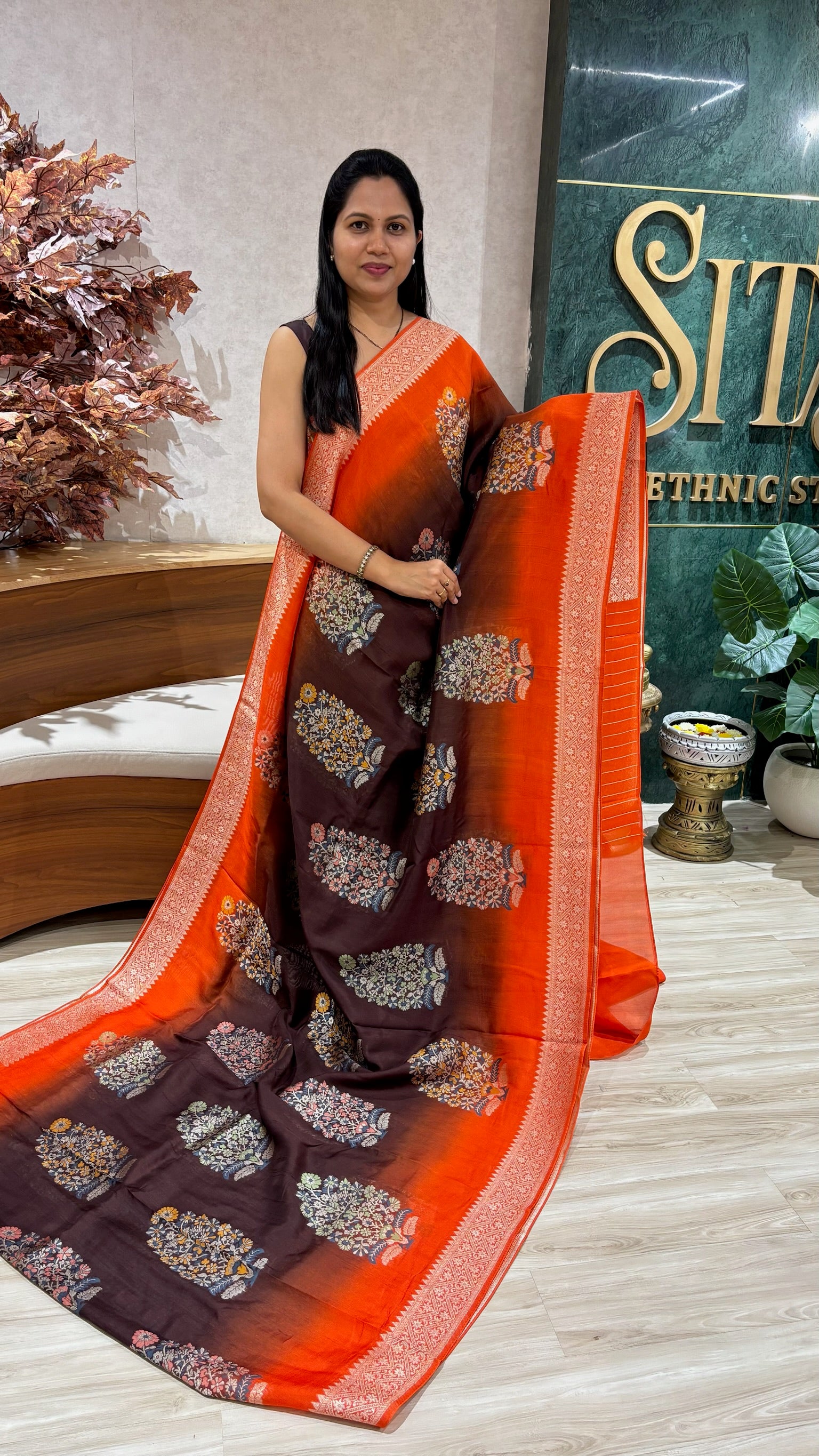 Tussar georgette design 6