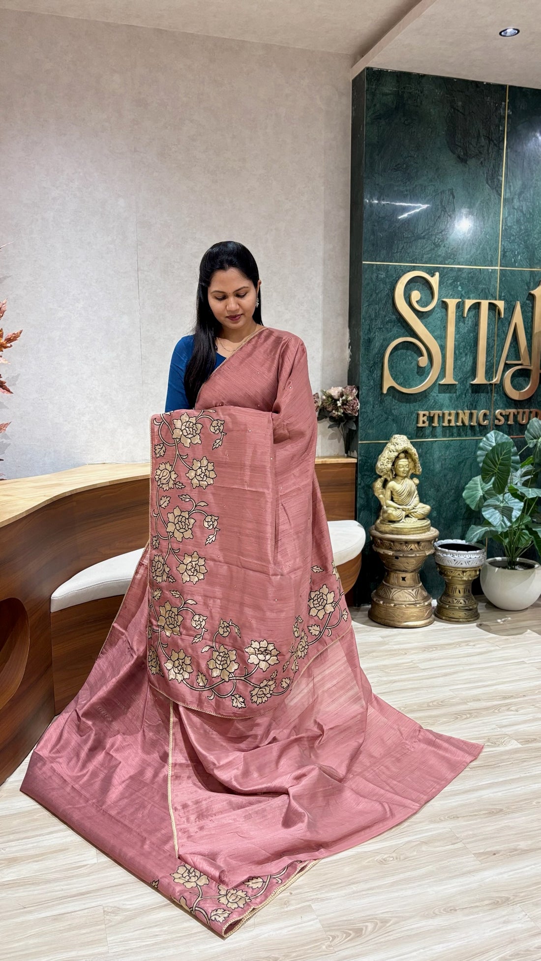 Tussar Tissue applique