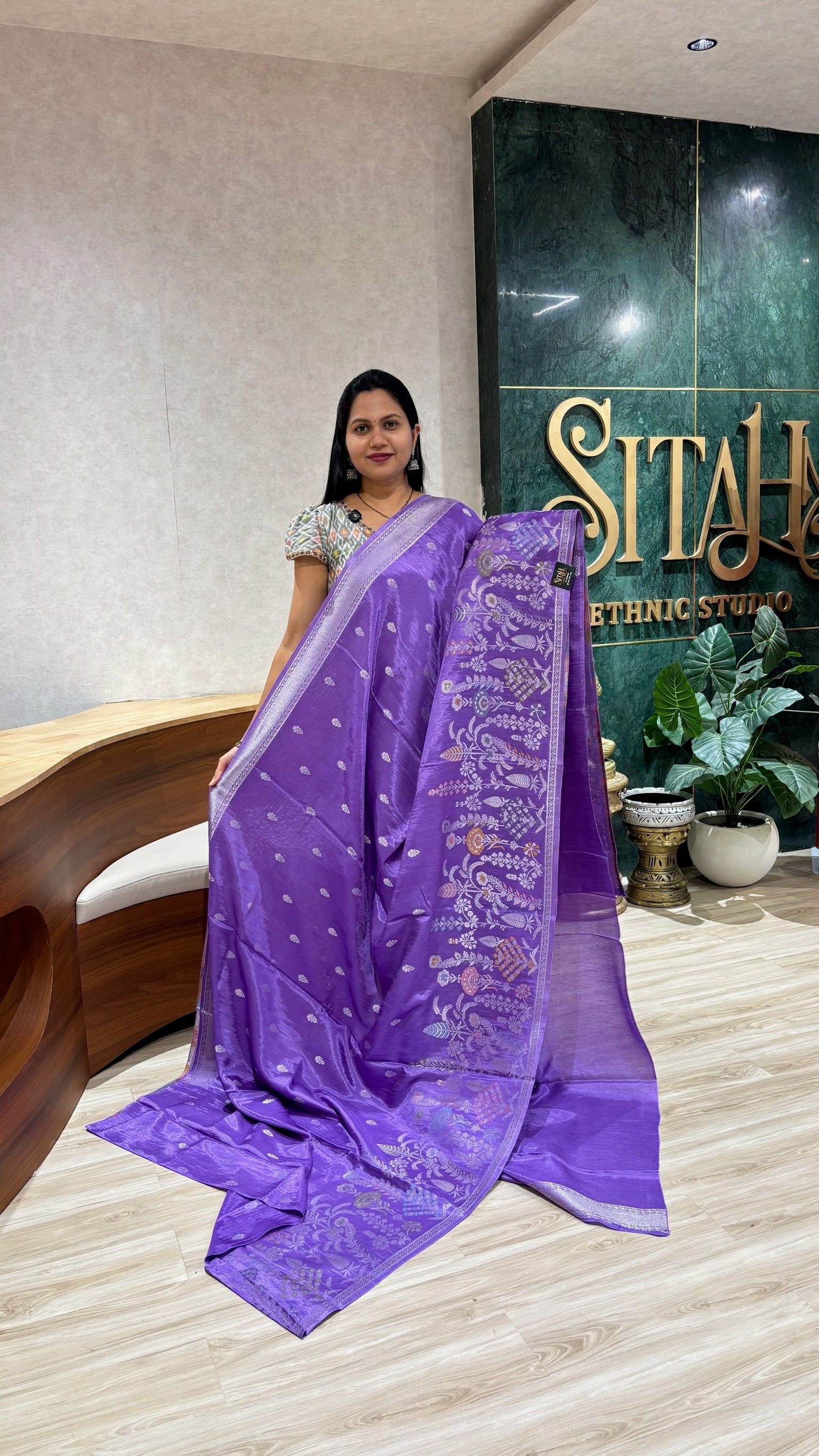 Matka silk dark lavender