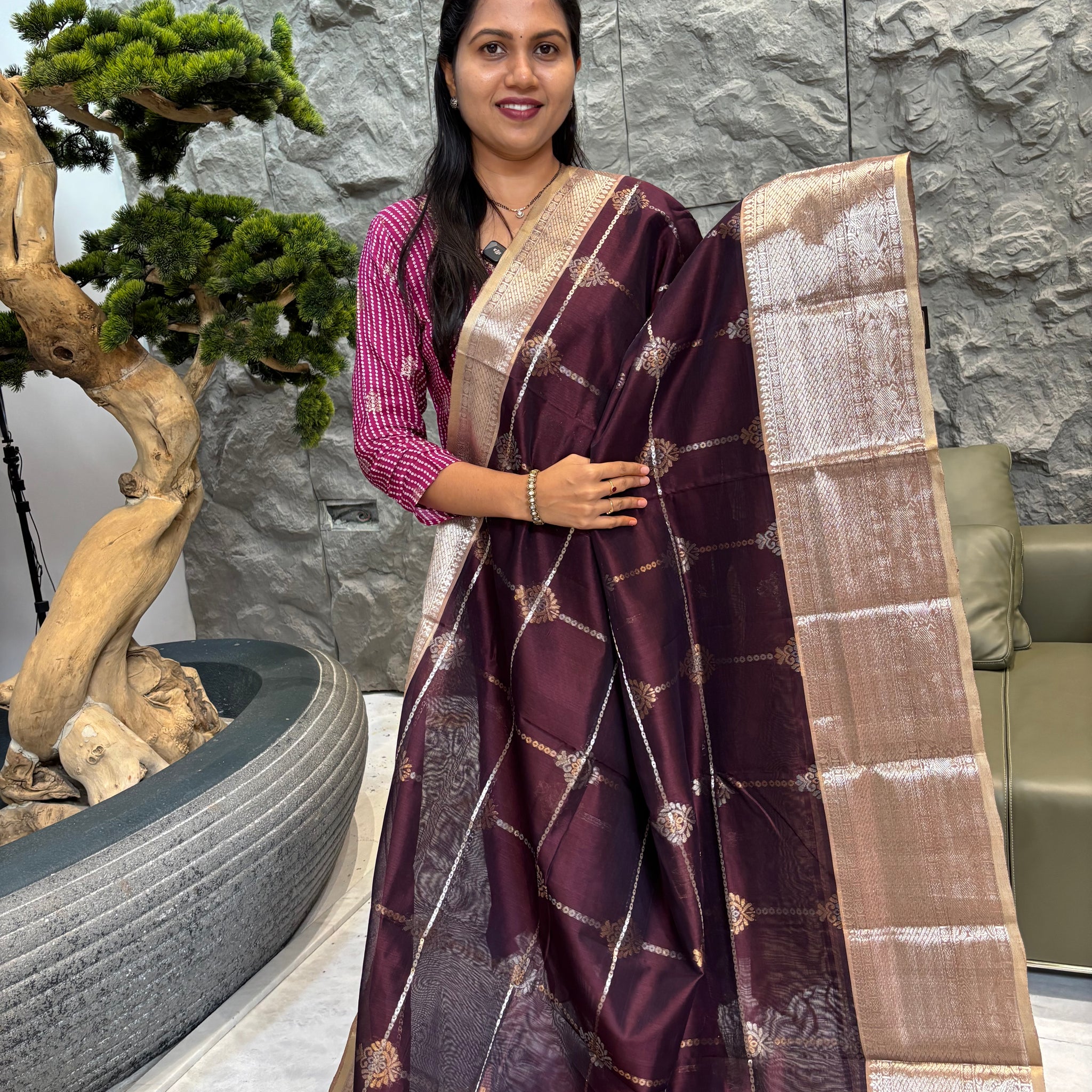 Mangalagiri pattu brown