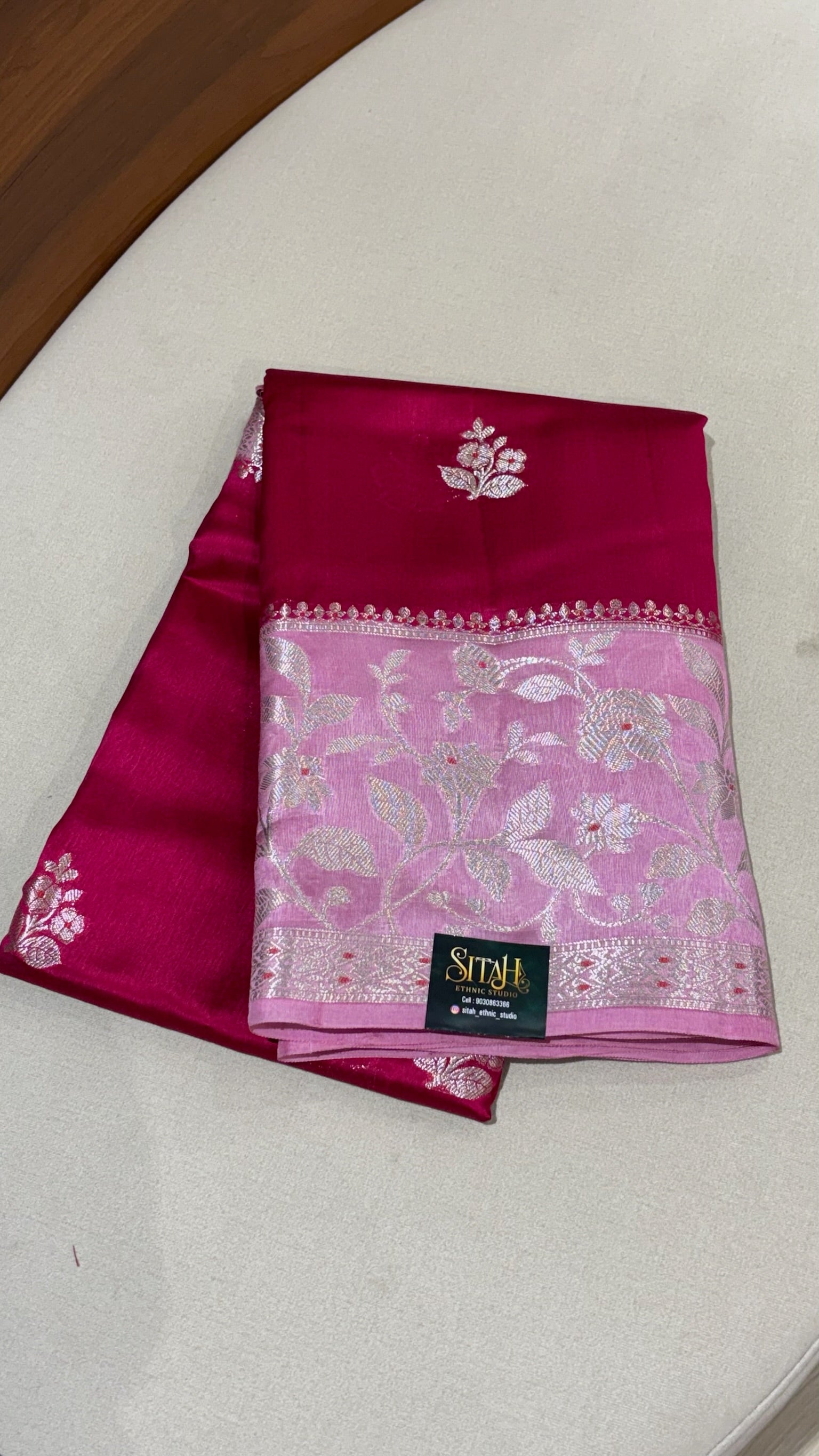 Fancy mango pattu pink