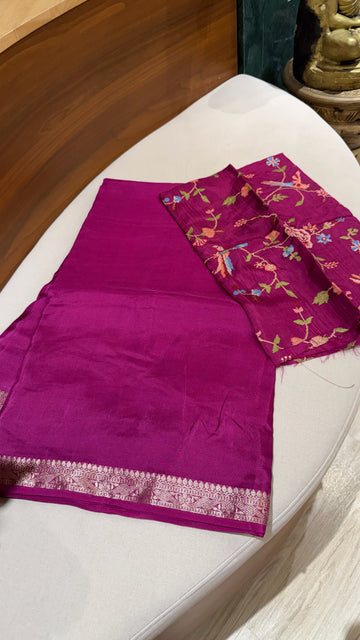 Crepe embroidery