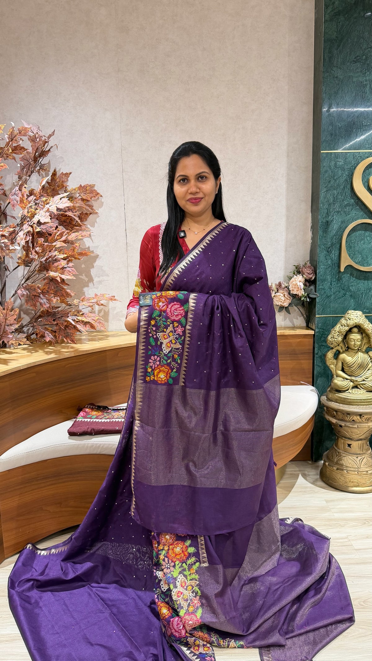 Tussar embroidery