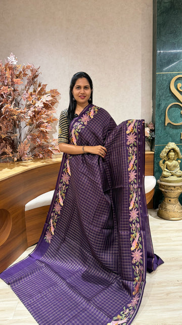 Tussar embroidery