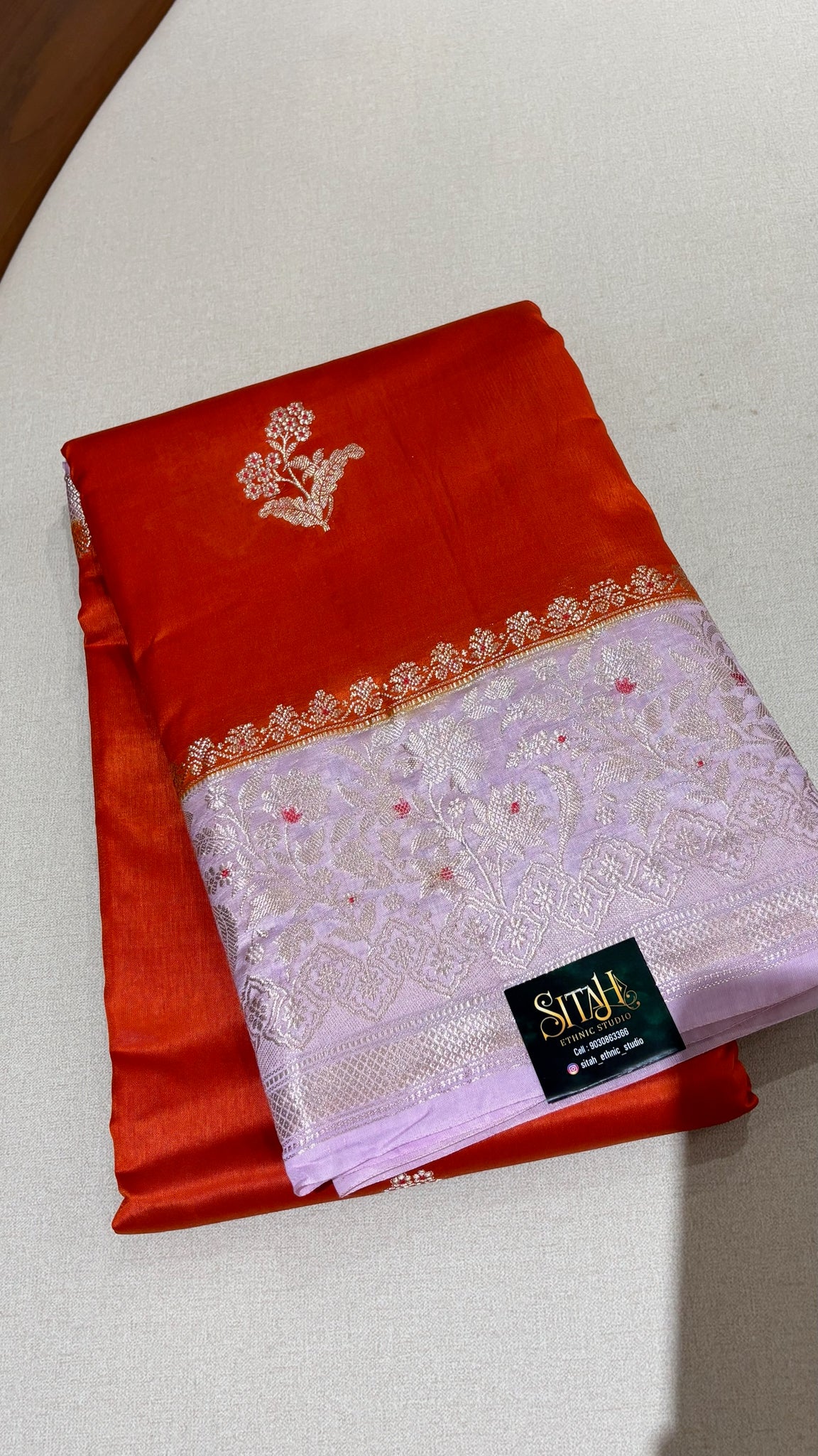 Fancy mango pattu orange