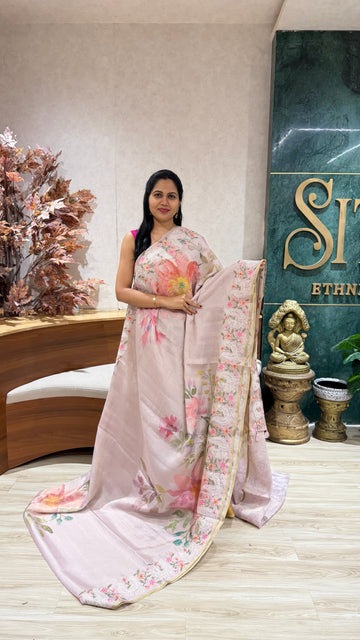 Linen tissue work onion pink