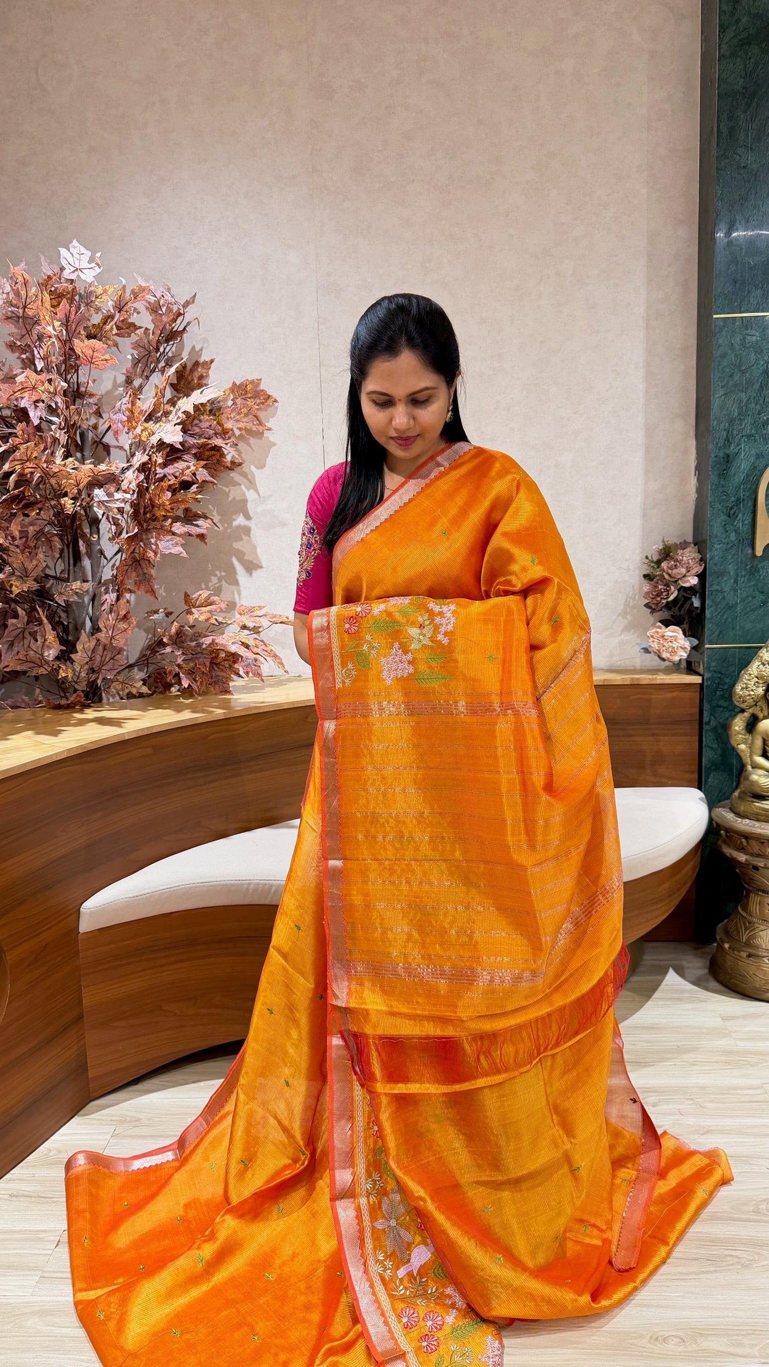 Handloom Mangalgiri embroidery