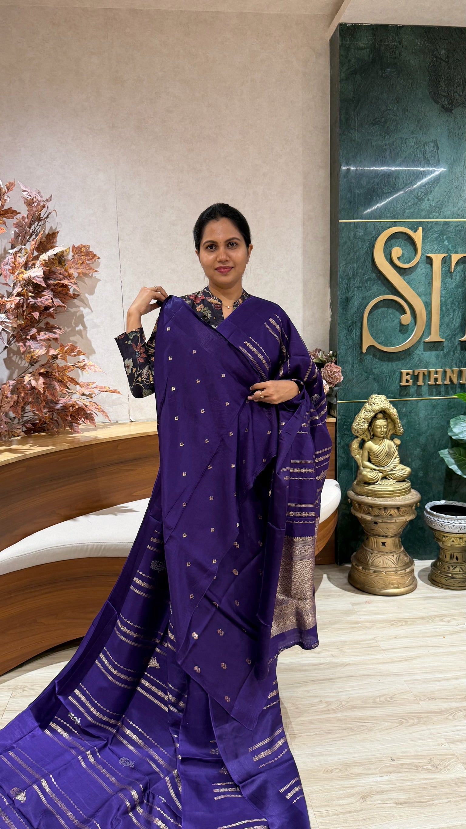 Fancy tussar purple