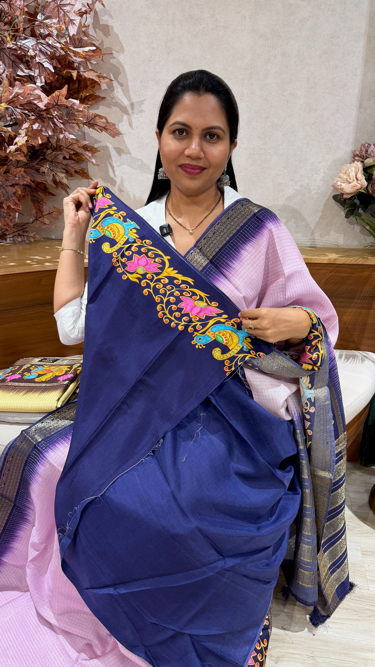 Vintage checks Tanjore print