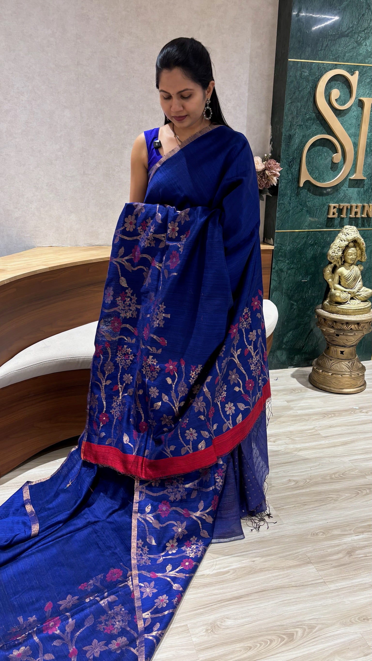Handloom linen matka jhamdhani