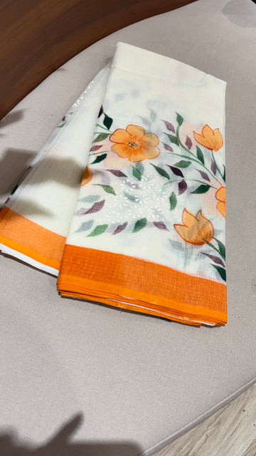 Kota hand paint saree
