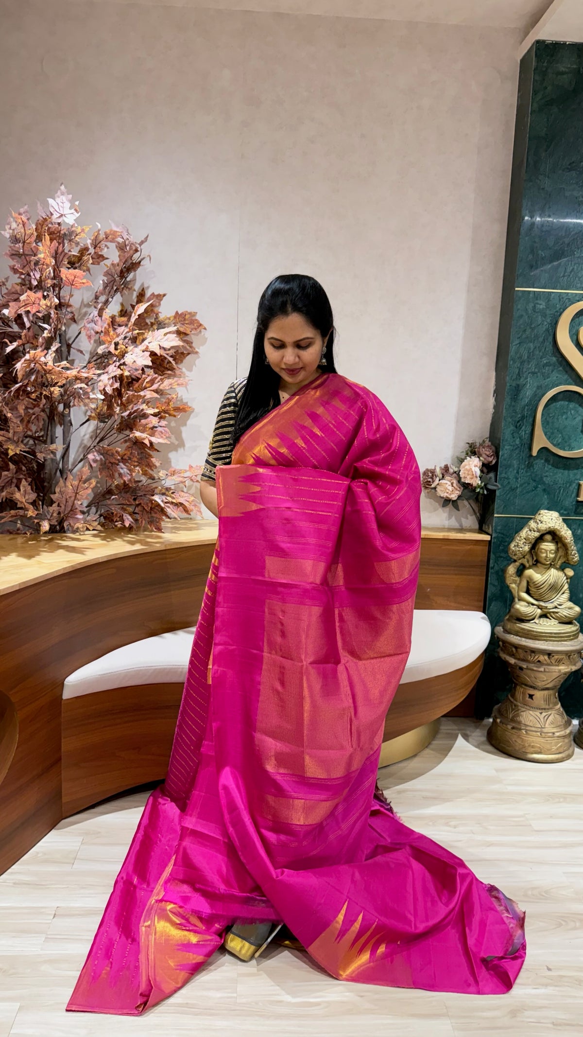 Handloom Gadwal tissue border