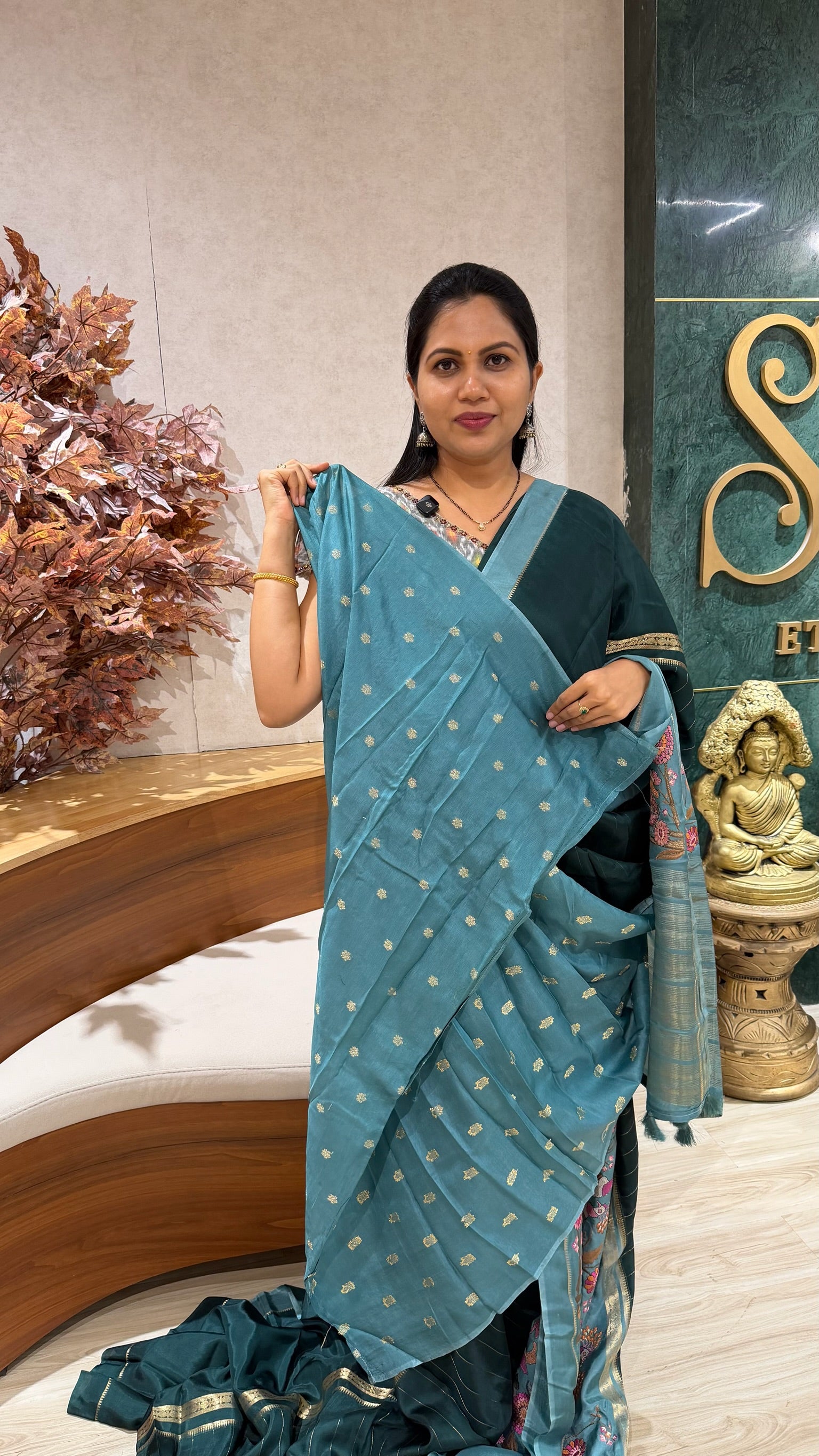 Mysore silk embroidery