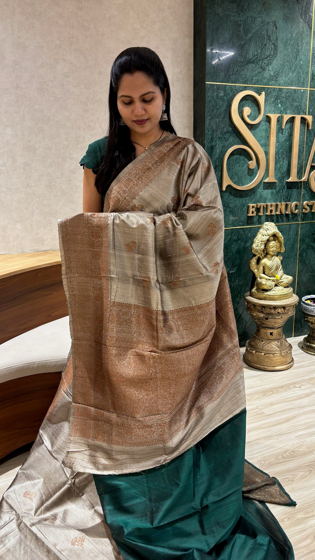 Handloom raw silk saree