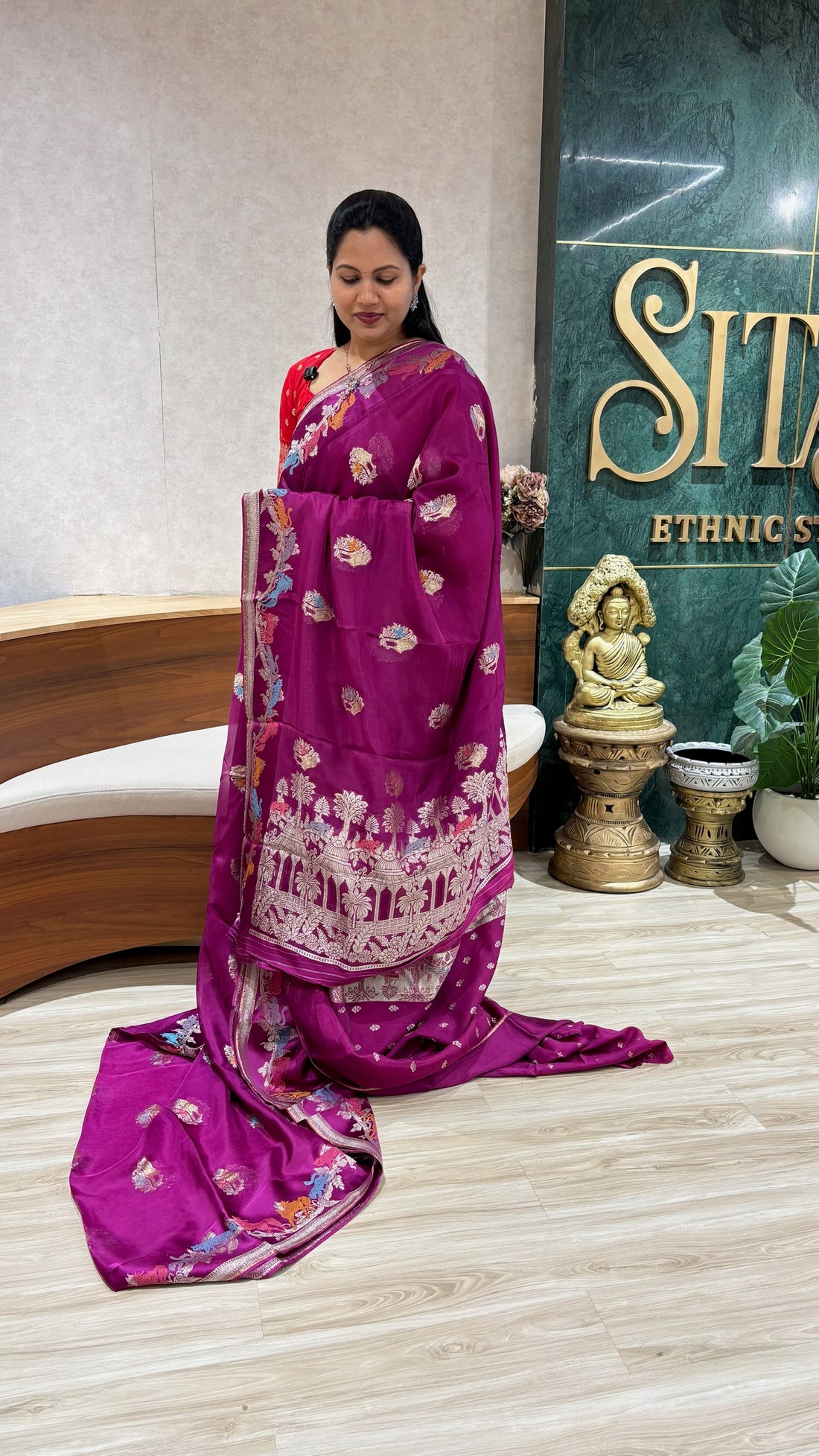 Organza shikara pink