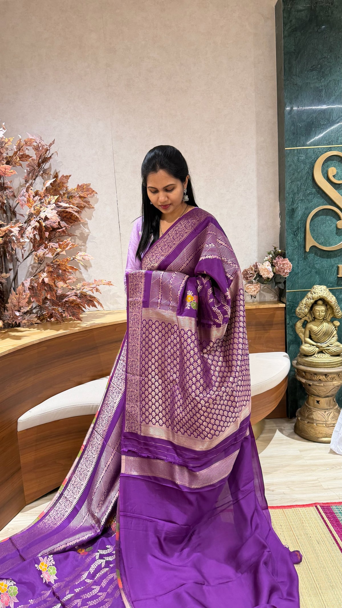 Russian silk middle weaving
