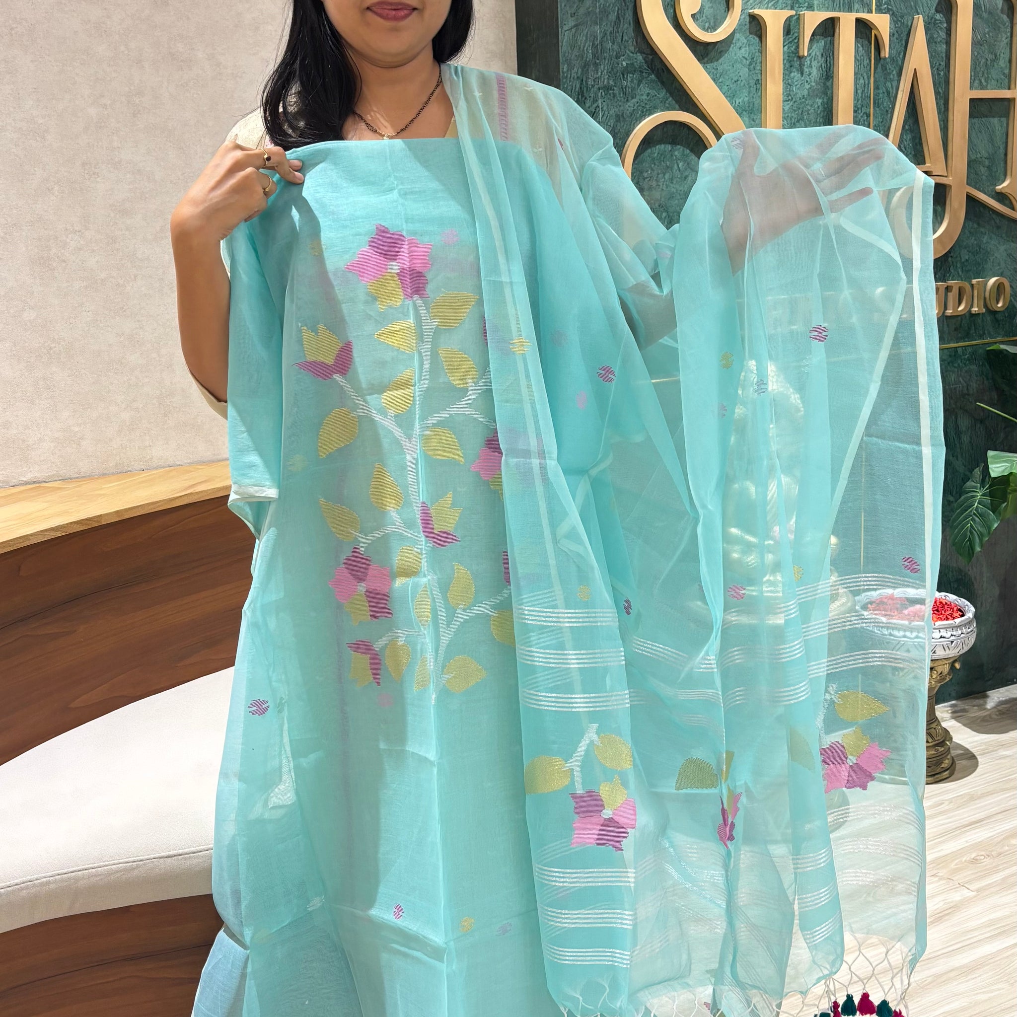 Jhamdani top duppata