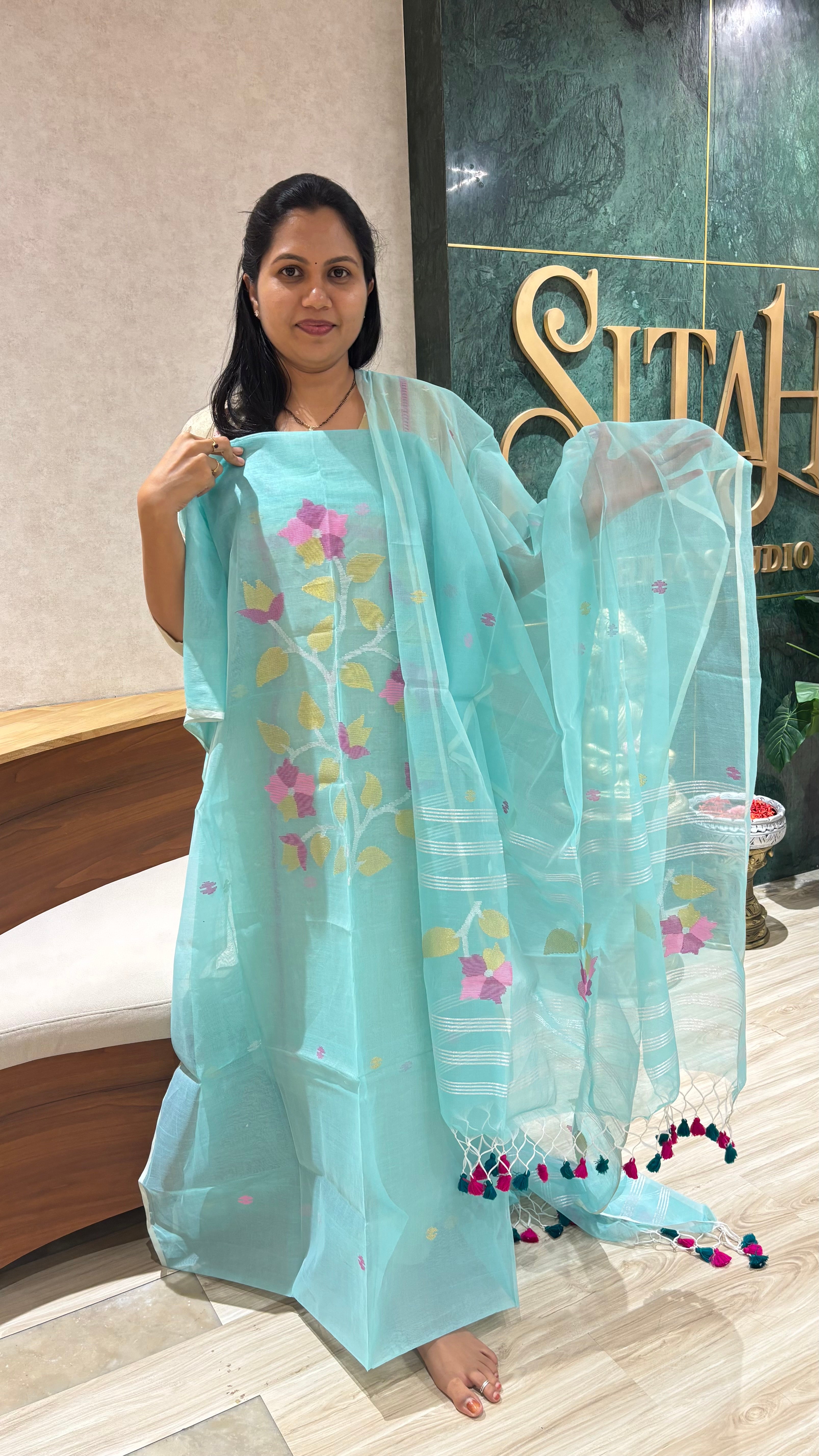 Jhamdani top duppata