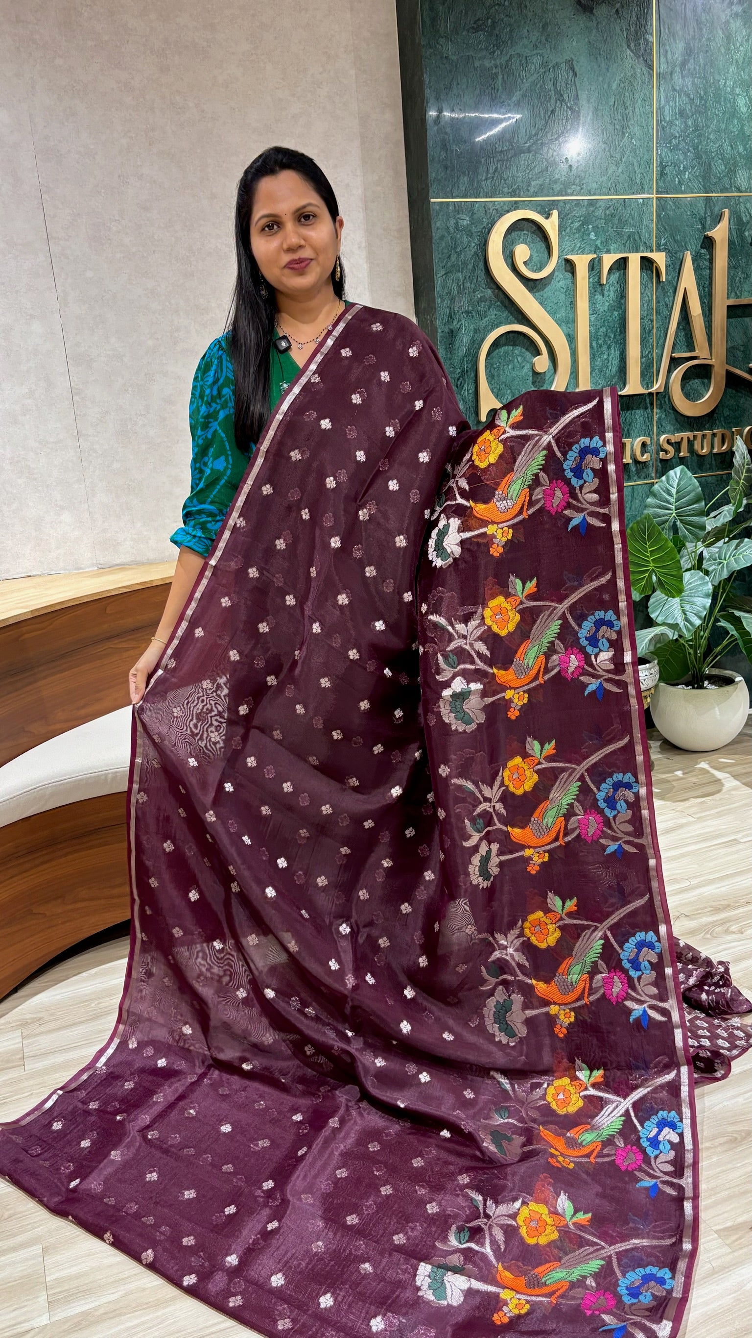 Paper silk meena buti