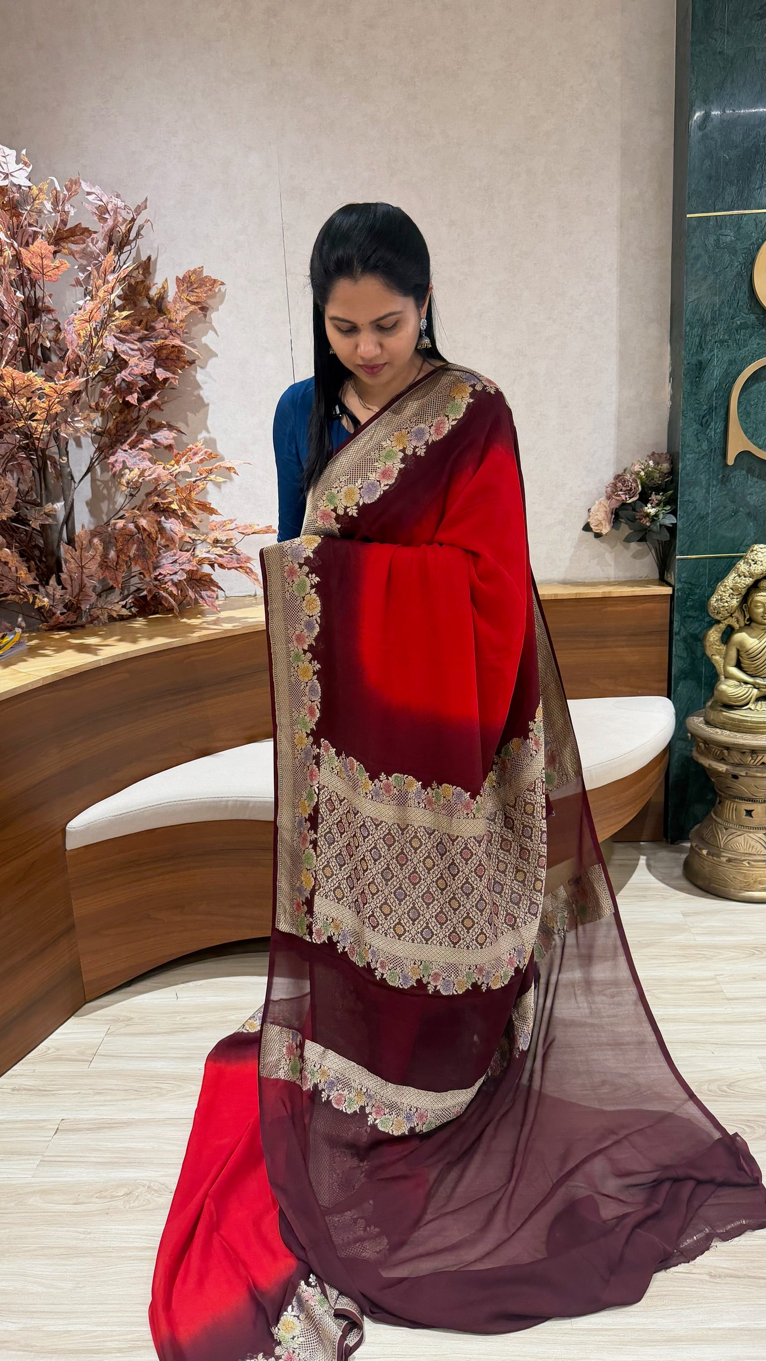 Handloom banaras georgette