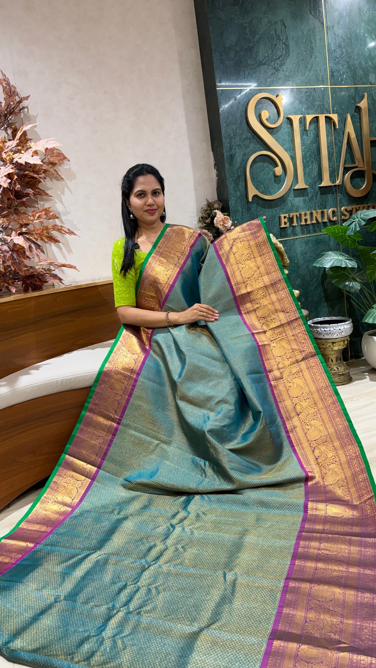 Handloom brocade Gadwal