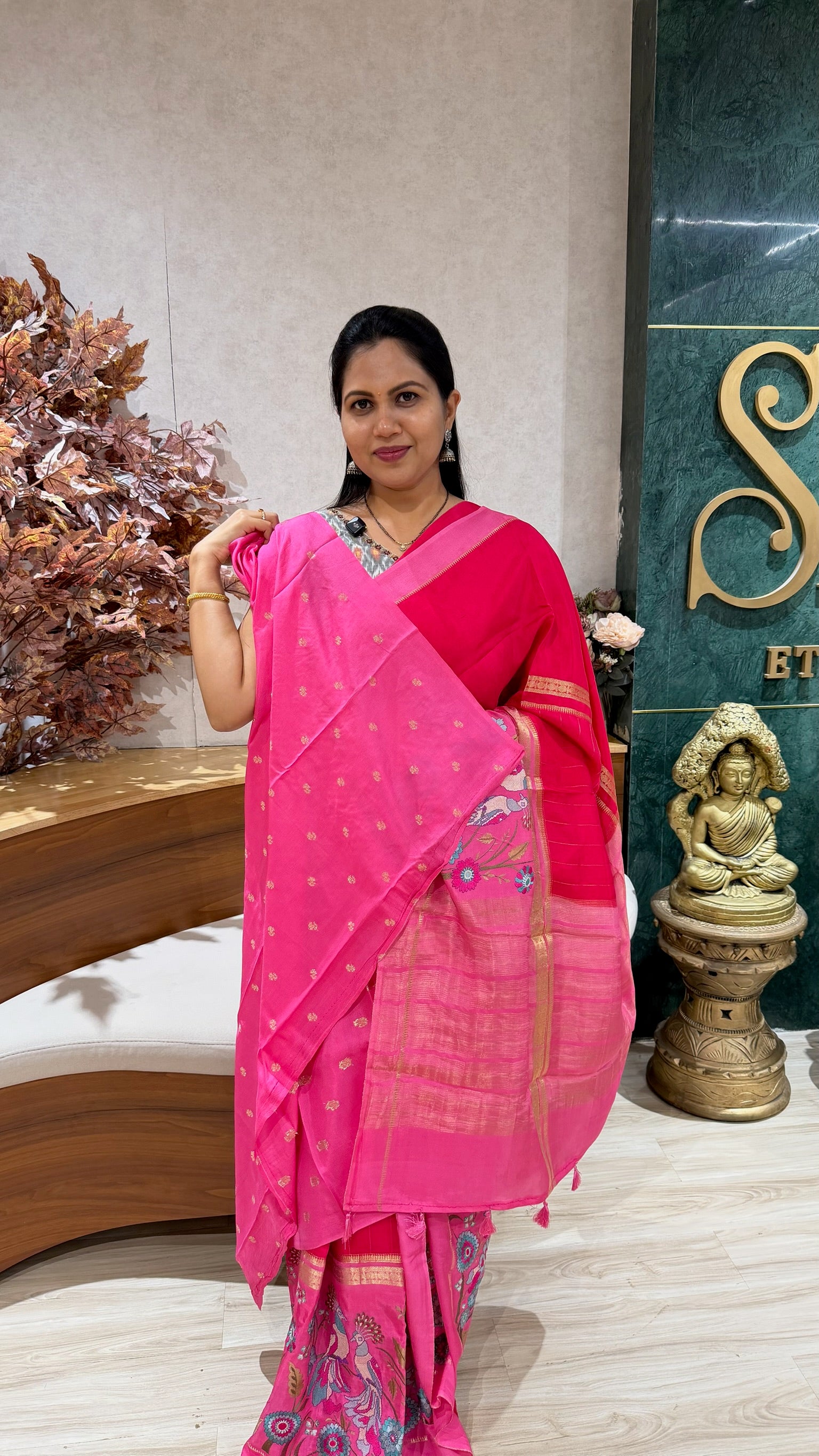 Mysore silk embroidery