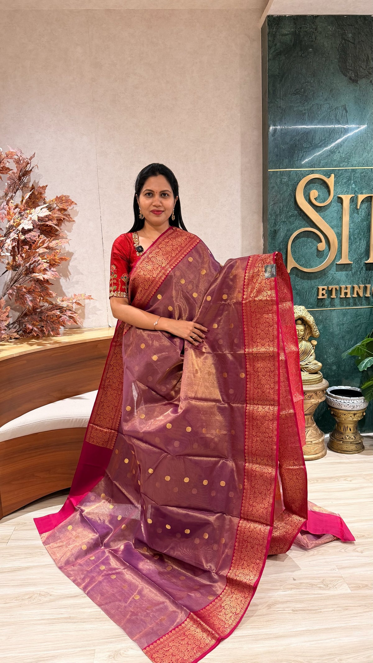 Handloom tissue chanderi